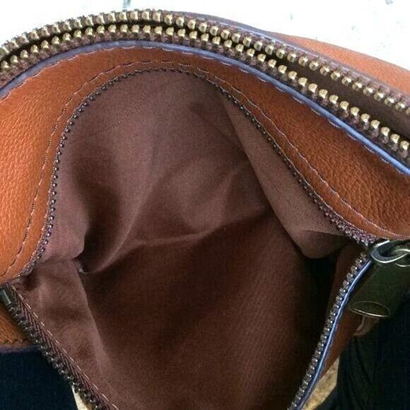 Fossil Women Shoulder Bag Brown Leather 8" x 8" NWOT - Picture 7 of 7